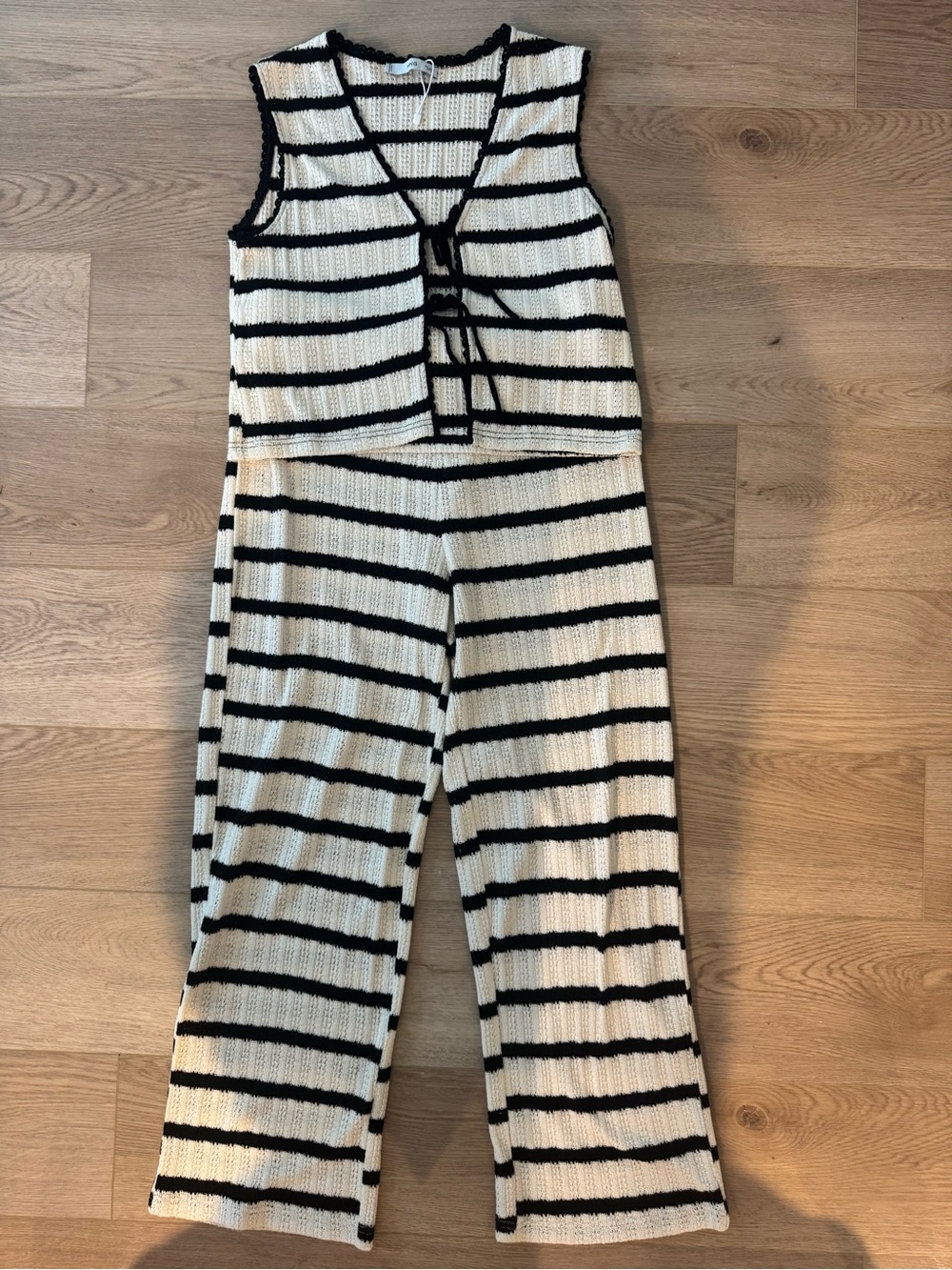 Knit Tank & Wide-Leg Pants Set